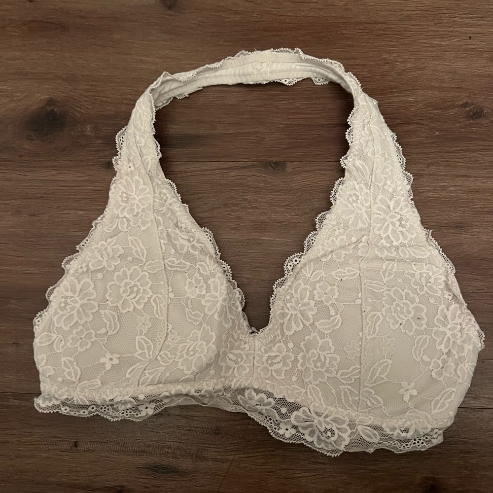 Hollister halter bralette white Size:small